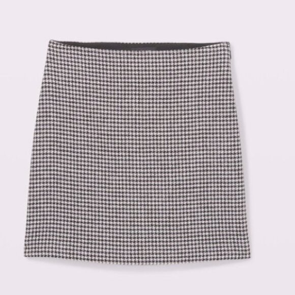 Houndstooth Zipper Back Lined Black and White Mini Skirt #successioncore